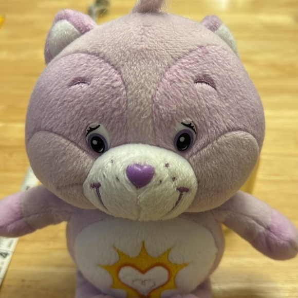 Bright Heart Raccoon Care Bear Cousins 8” plush, clean, washed, normal wear etc - Picture 2 of 12